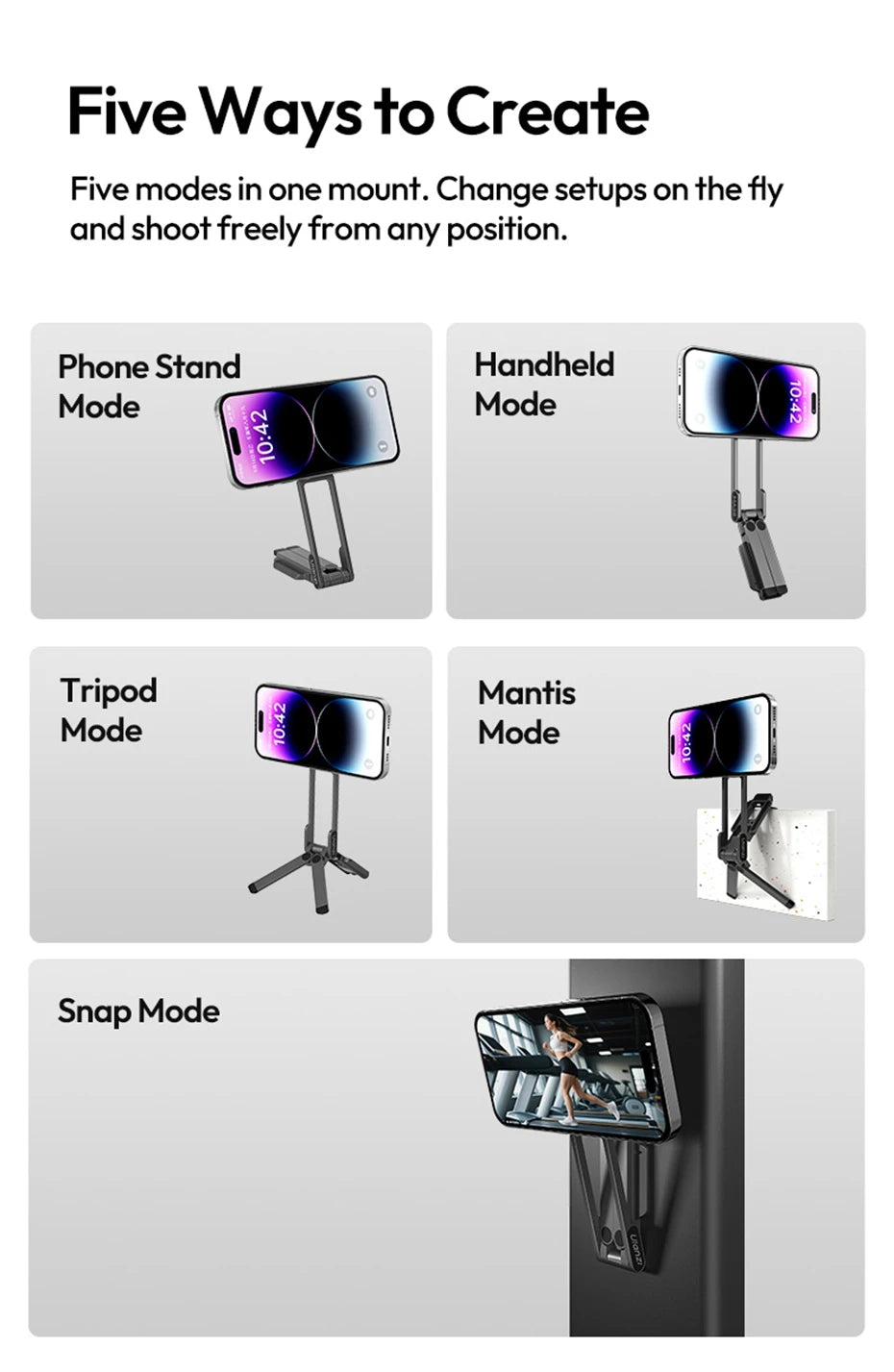 Ulanzi MA38 MagLock Phone Holder Stand - SILVER