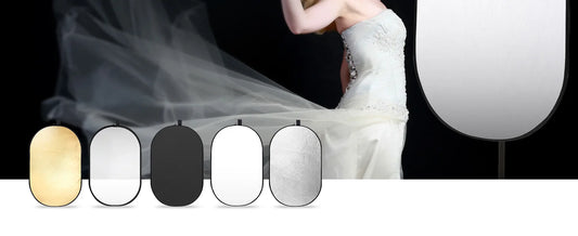 K&F Concept 5-in-1 Oval Photography Reflector - 60x90cm