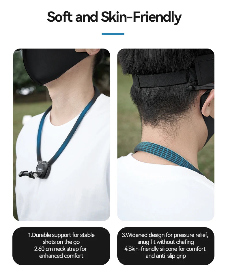 TELESIN 2-in-1 Neck Mount for Phone & Action Camera