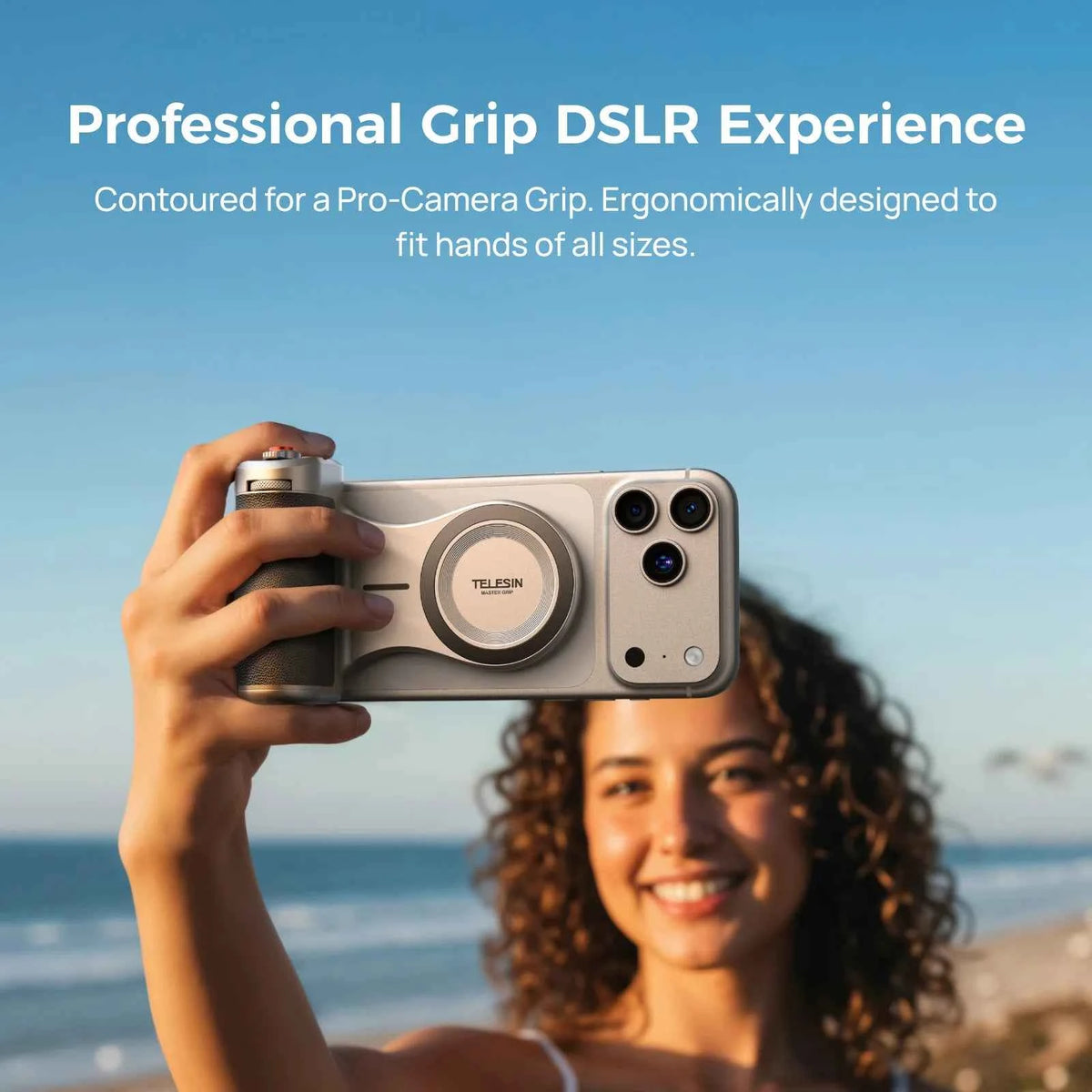 TELESIN Magnetic Smartphone Camera Grip with Remote