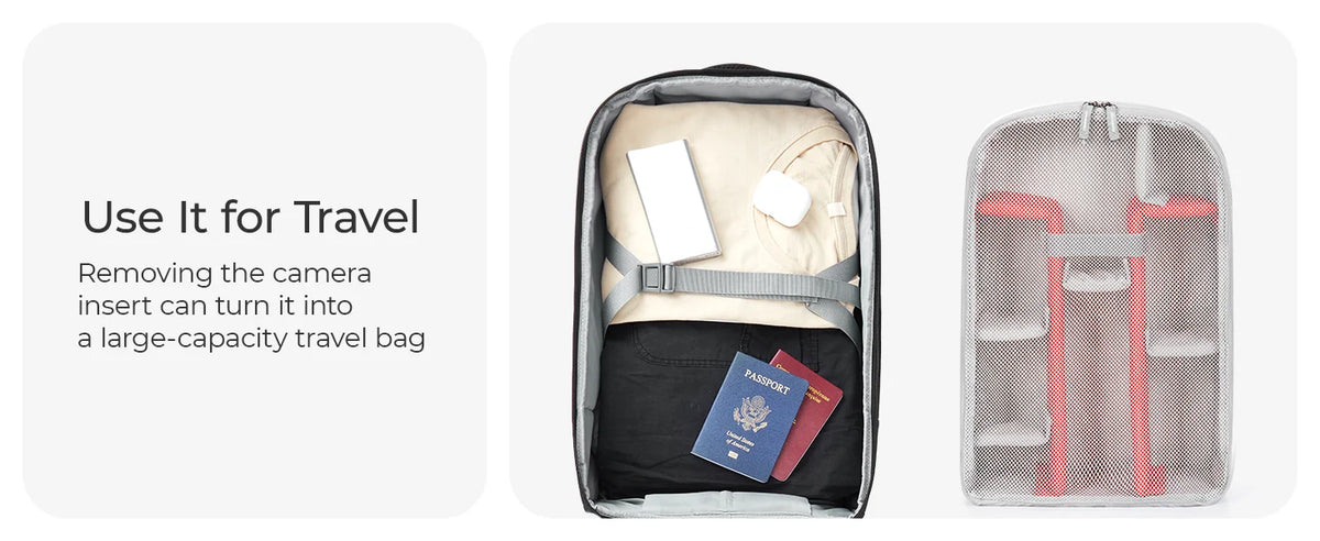 BAGSMART Rolling Camera Bag Backpack
