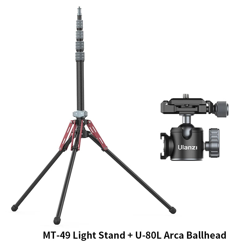 Ulanzi MT-49 Carbon Fibre Light Stand - MT-49 with U-190