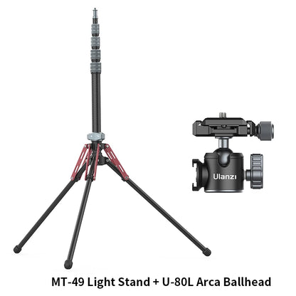 Ulanzi MT-49 Carbon Fibre Light Stand - MT-49 with U-190