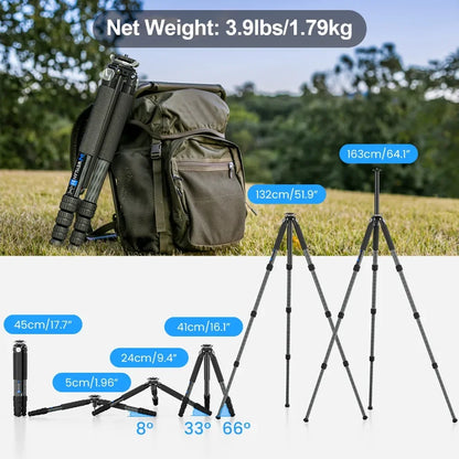 WEYLLAN UX7 Compact Carbon Fibre Travel Tripod