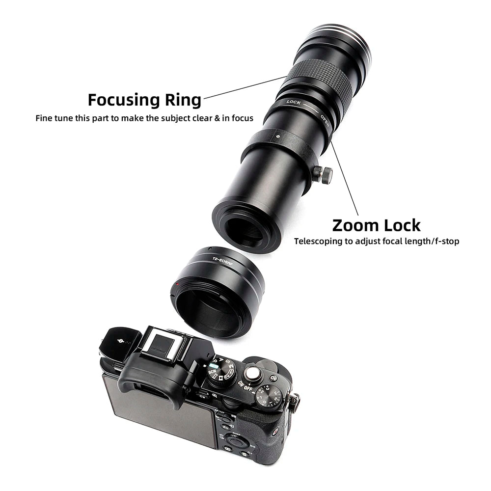 Lightdow 420-800mm f/8.3-16 Manual Super Telephoto Lens