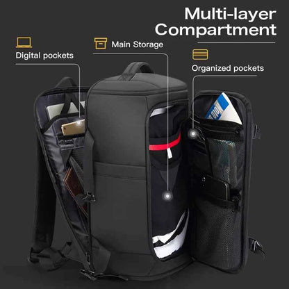 BANGE Carry On Backpack Cabin Bag Travel Backpack for Men Shoes Handle Luggage Leisure Laptop Backpack mochila para viaje cabina