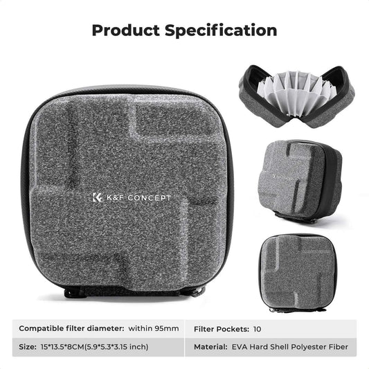 K&F Concept Hard Shell Lens Filter Pouch