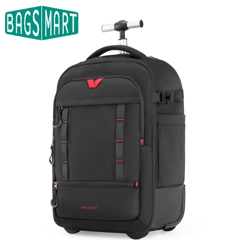 BAGSMART Rolling Camera Bag Backpack