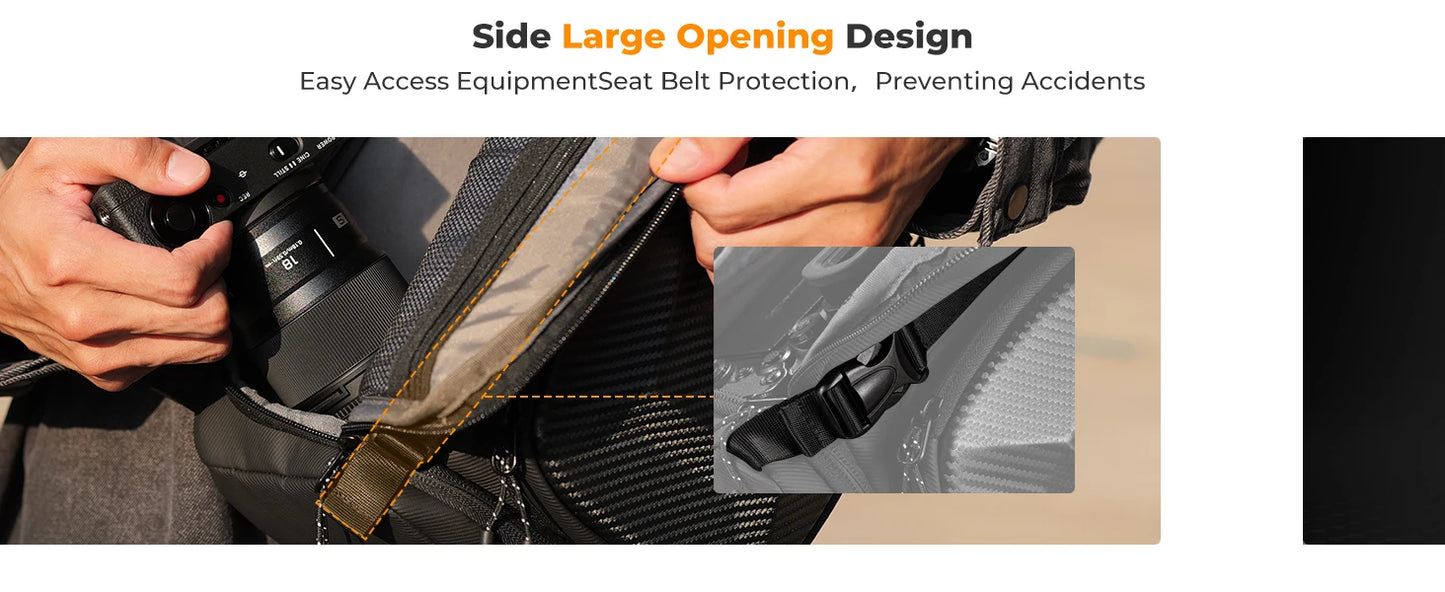 K&F 10L Hard Shell Camera Sling Bag