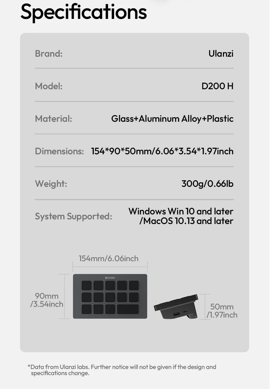 Ulanzi D200 / D200H Stream Controller