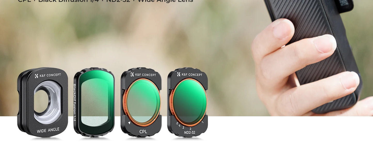 K&F 3-Pack Filter Kit for DJI Osmo Pocket