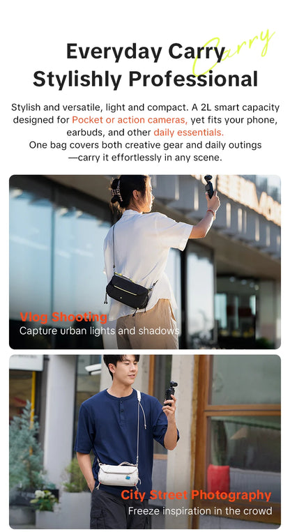 PGYTECH OneGo Pocket Sling Bag for DJI Osmo Pocket 3 & Action Cameras