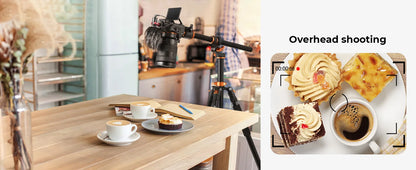 K&F 230cm Aluminium Tripod with Transverse Centre Column
