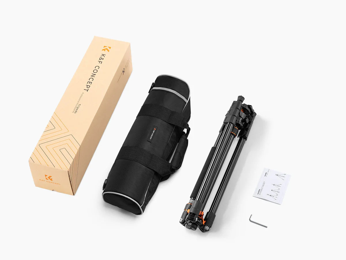 K&F Concept 80.7-Inch Aluminium Camera Tripod with 10kg Load Capacity