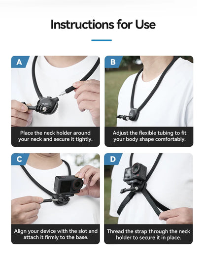 TELESIN 2-in-1 Neck Mount for Phone & Action Camera