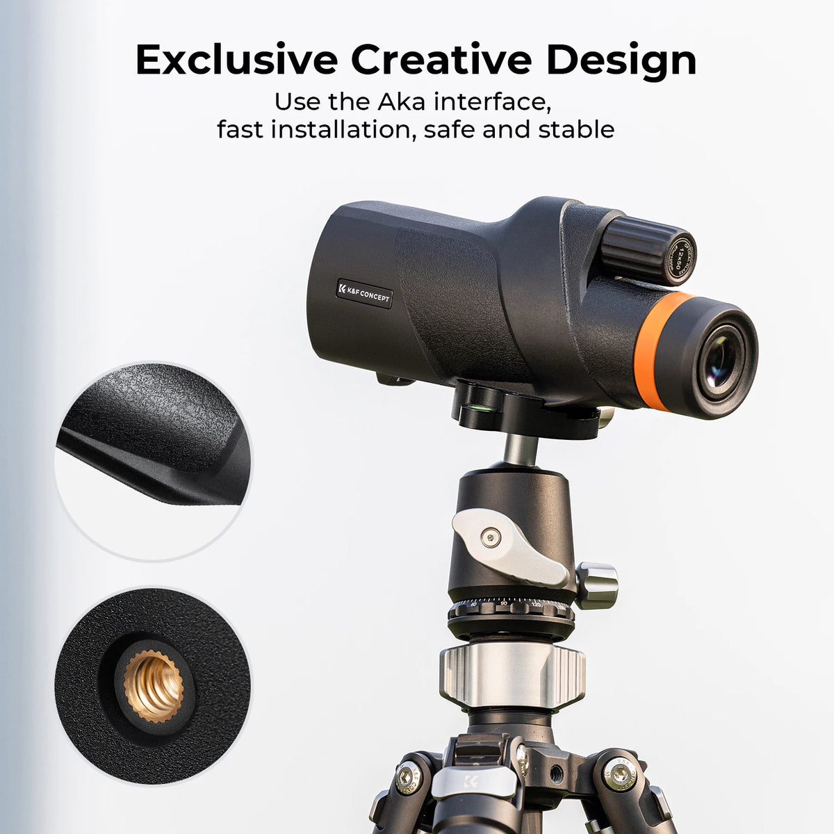 K&F Concept 12x50 BAK4 Monocular with Phone Holder & Tripod