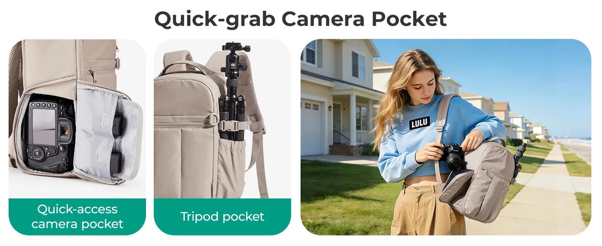 BAGSMART Multifunctional DSLR Camera Backpack - CameraHUB