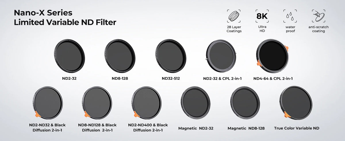 K&F Concept Variable ND Lens Filter - ND2-32 C / 55mm