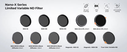 K&F Concept Variable ND Lens Filter - ND2-32 C / 55mm