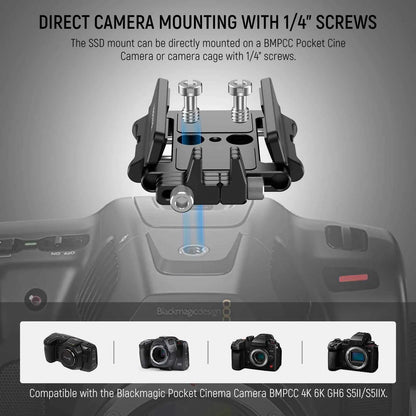 NEEWER SSD Holder Mount with Cold Shoe and Cable Clamp