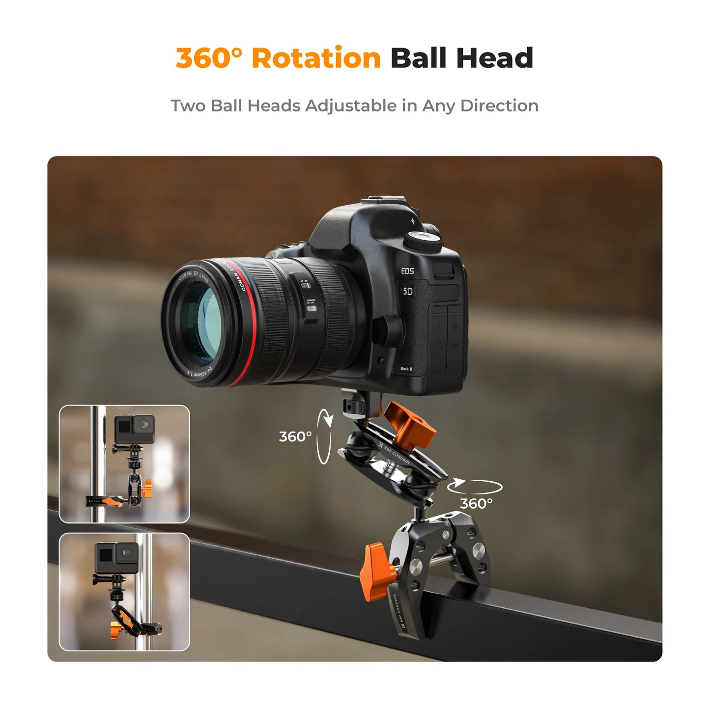 K&F Super Clamp & Magic Arm Mount