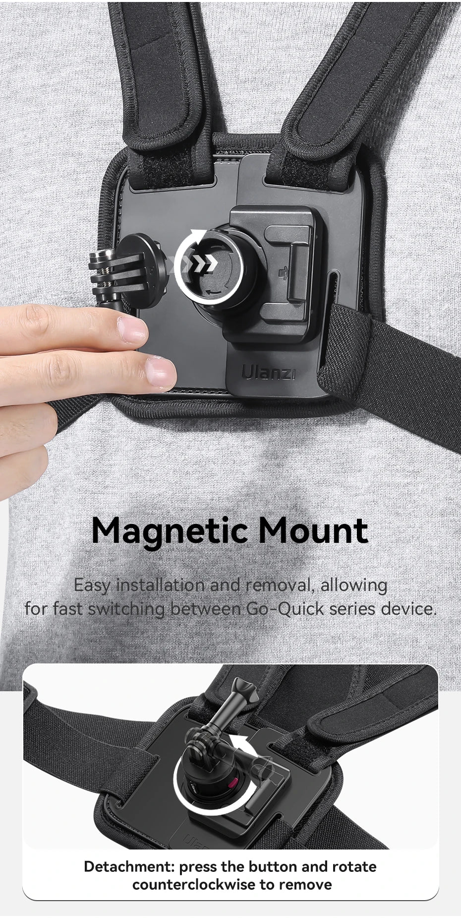 Ulanzi Go-Quick II Magnetic Chest Mount