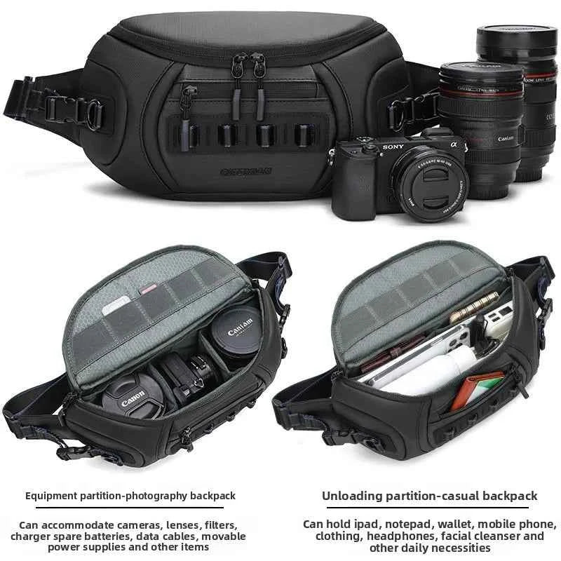 Water-Resistant DSLR Shoulder Bag for 1 Camera and 2 Lenses