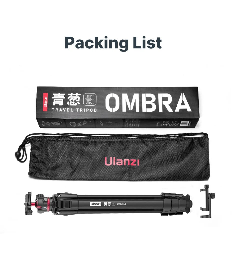 Ulanzi OMBRA YING 62.2-Inch Aluminium Travel Tripod