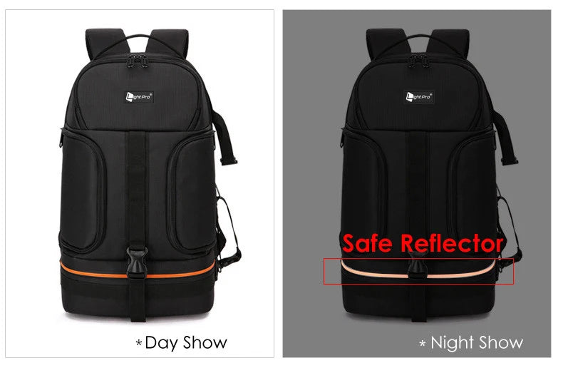 15.6 Inch Laptop Camera Backpack with Reflective Stripe