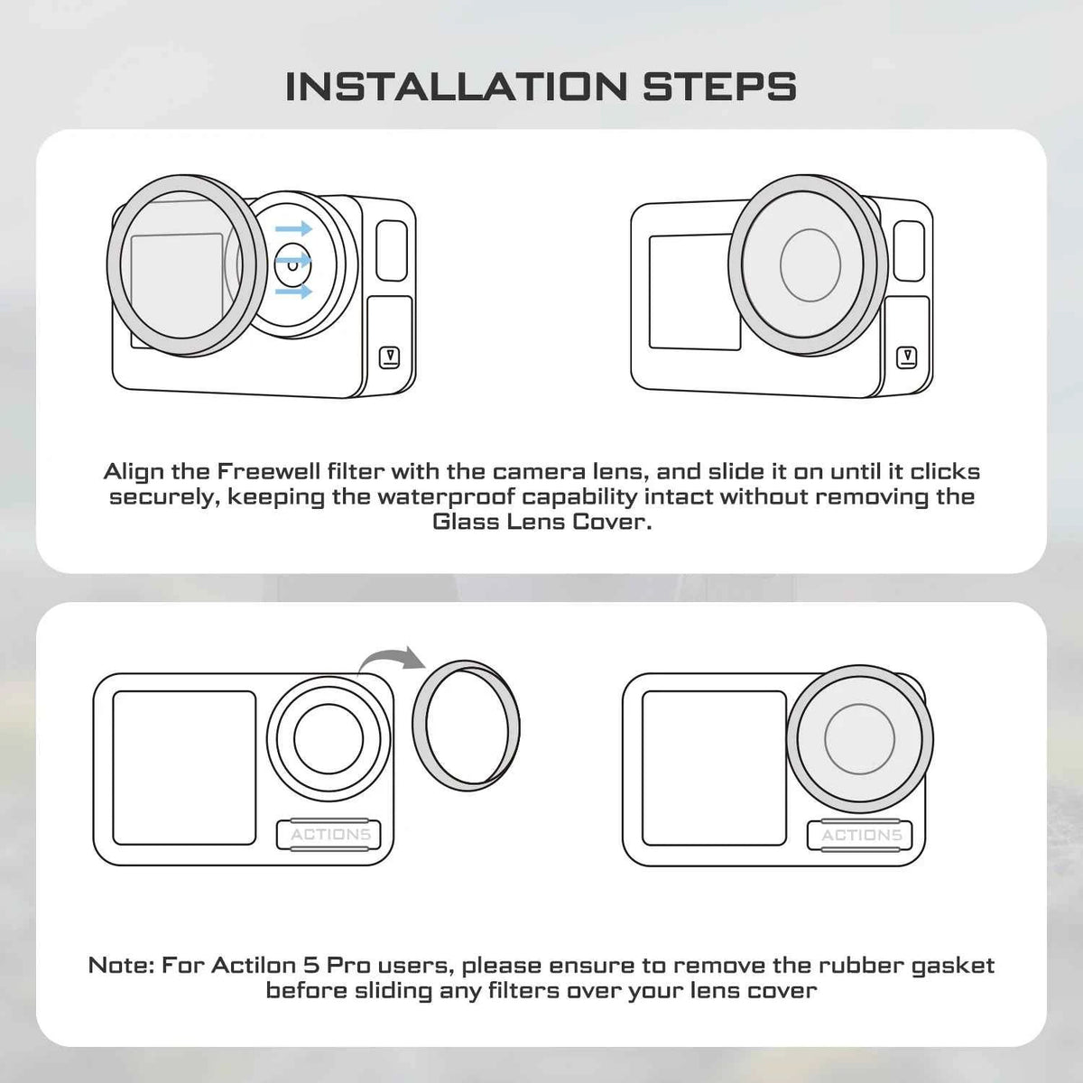 Freewell CPL Filter for DJI Osmo Action 3 / 4 / 5 Pro