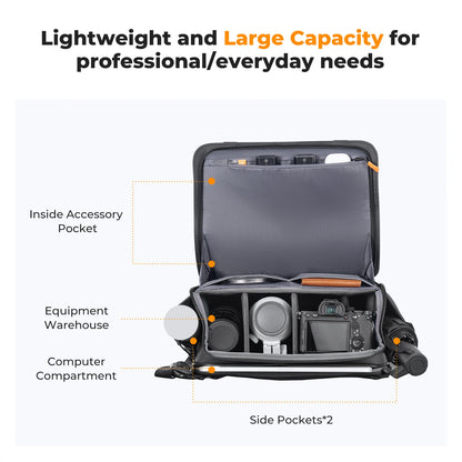 K&F Concept 10L Camera Sling Bag with Rain Cover