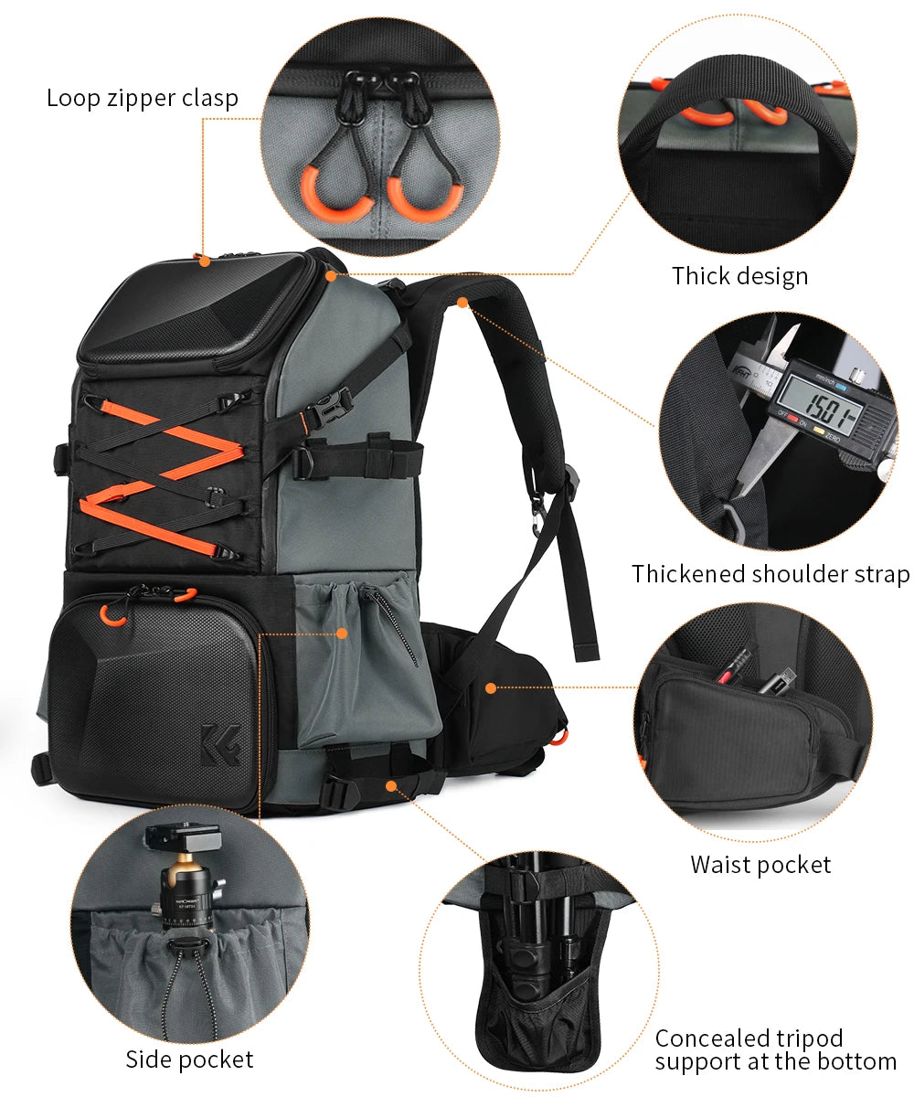K&F 32L/25L 2-in-1 Camera Backpack and Sling Bag