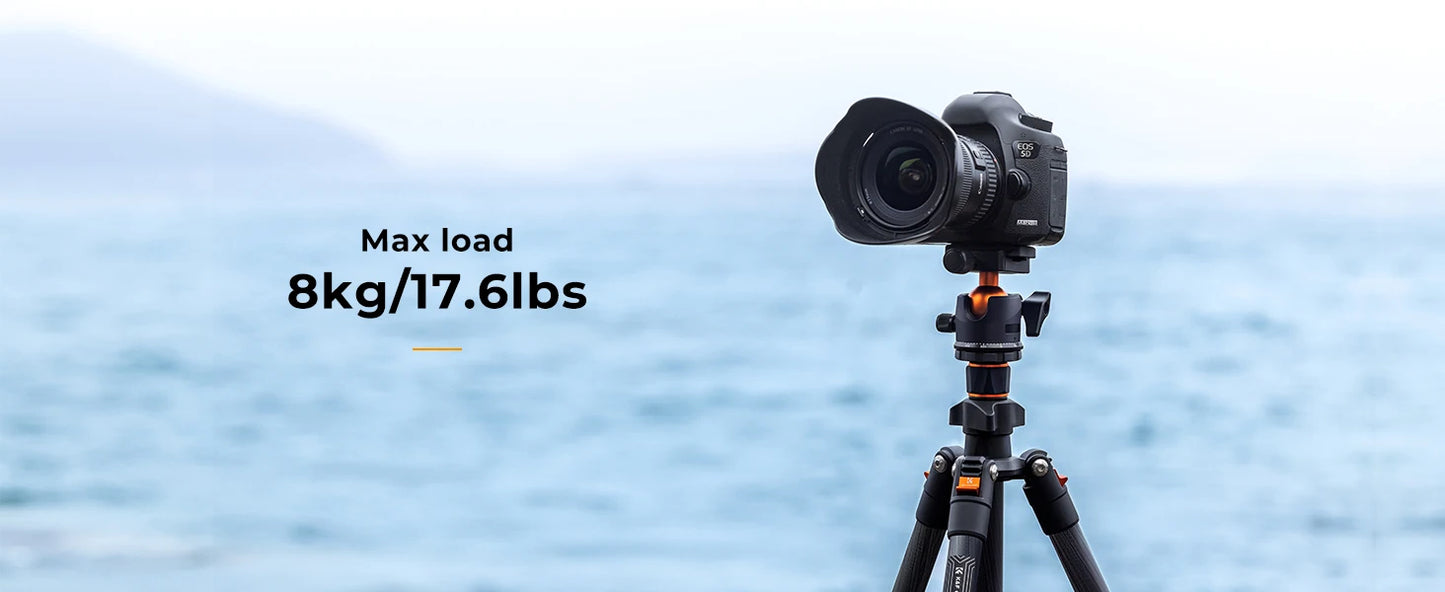 K&F Concept K254C2 64-Inch Carbon Fibre Tripod