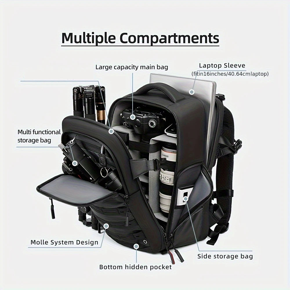 Large Drone Camera Backpack with TSA Lock