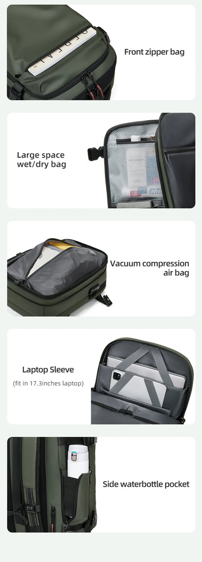 Vacuum Compression 17-Inch Laptop Travel Backpack