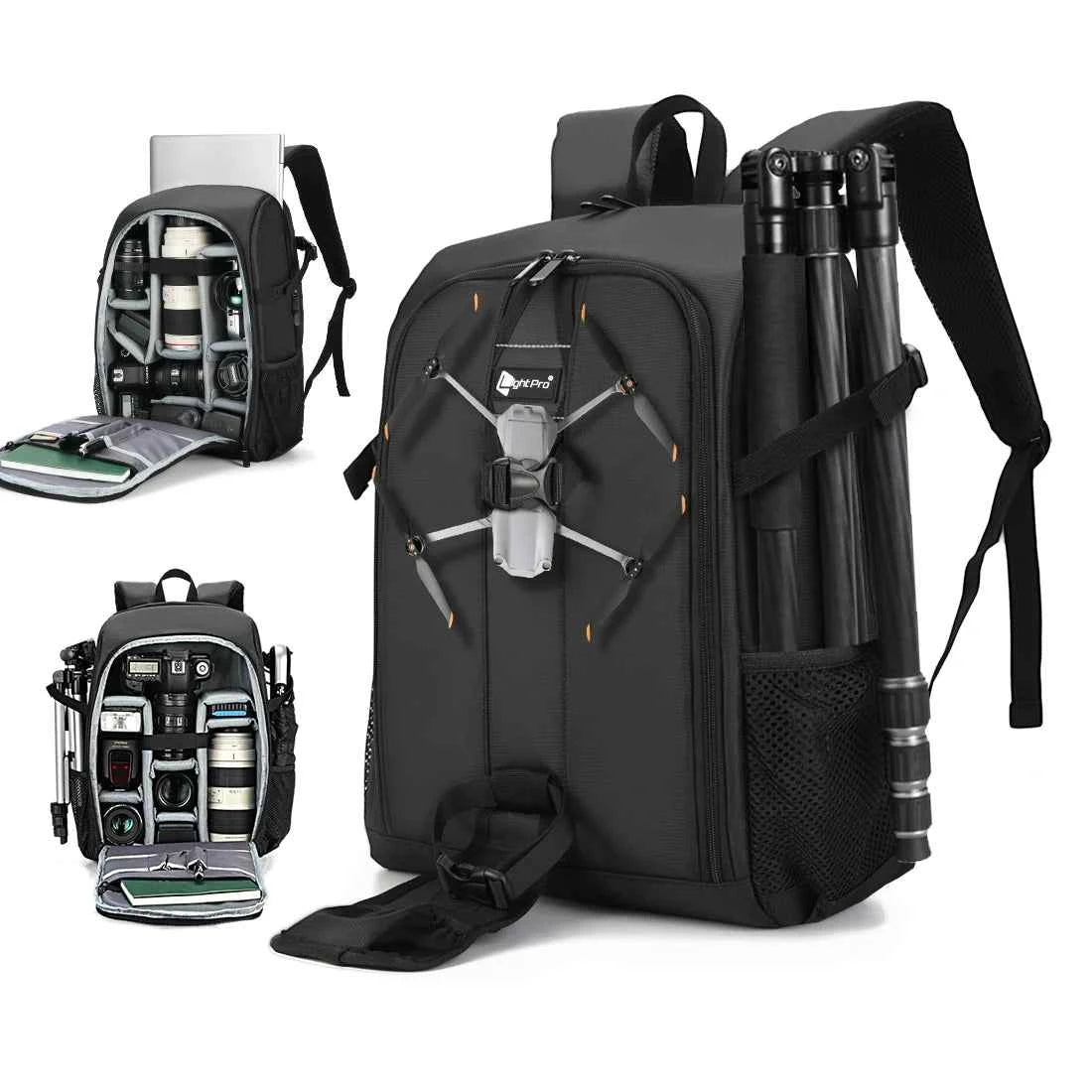 Large Capacity DSLR Camera Backpack with 15.6 Inch Laptop Compartment
