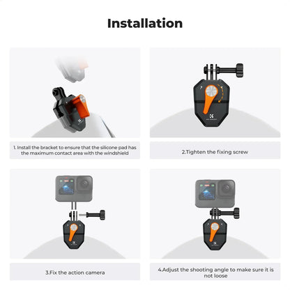 K&F Concept Windshield Clamp Action Camera Mount
