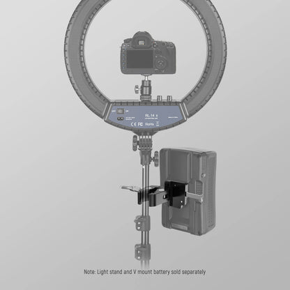 NEEWER Mini V-Mount Battery Plate with Super Crab Clamp