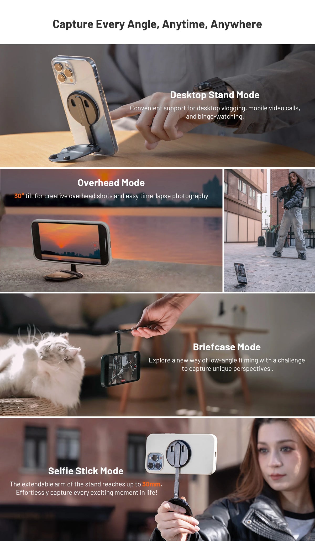PGYTECH MagFlex Magnetic Phone Holder & Folding Stand