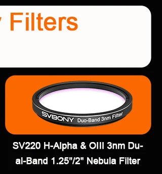 SVBONY SV220 7nm H-Alpha/OIII Dual-Band Telescope Filter