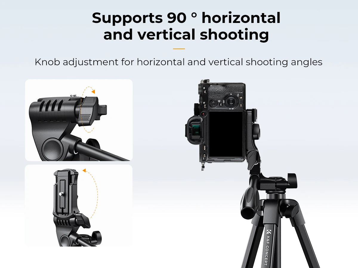 K&F B174A1 152cm Aluminium Tripod with Bluetooth Remote