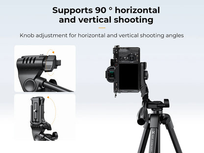 K&F B174A1 152cm Aluminium Tripod with Bluetooth Remote