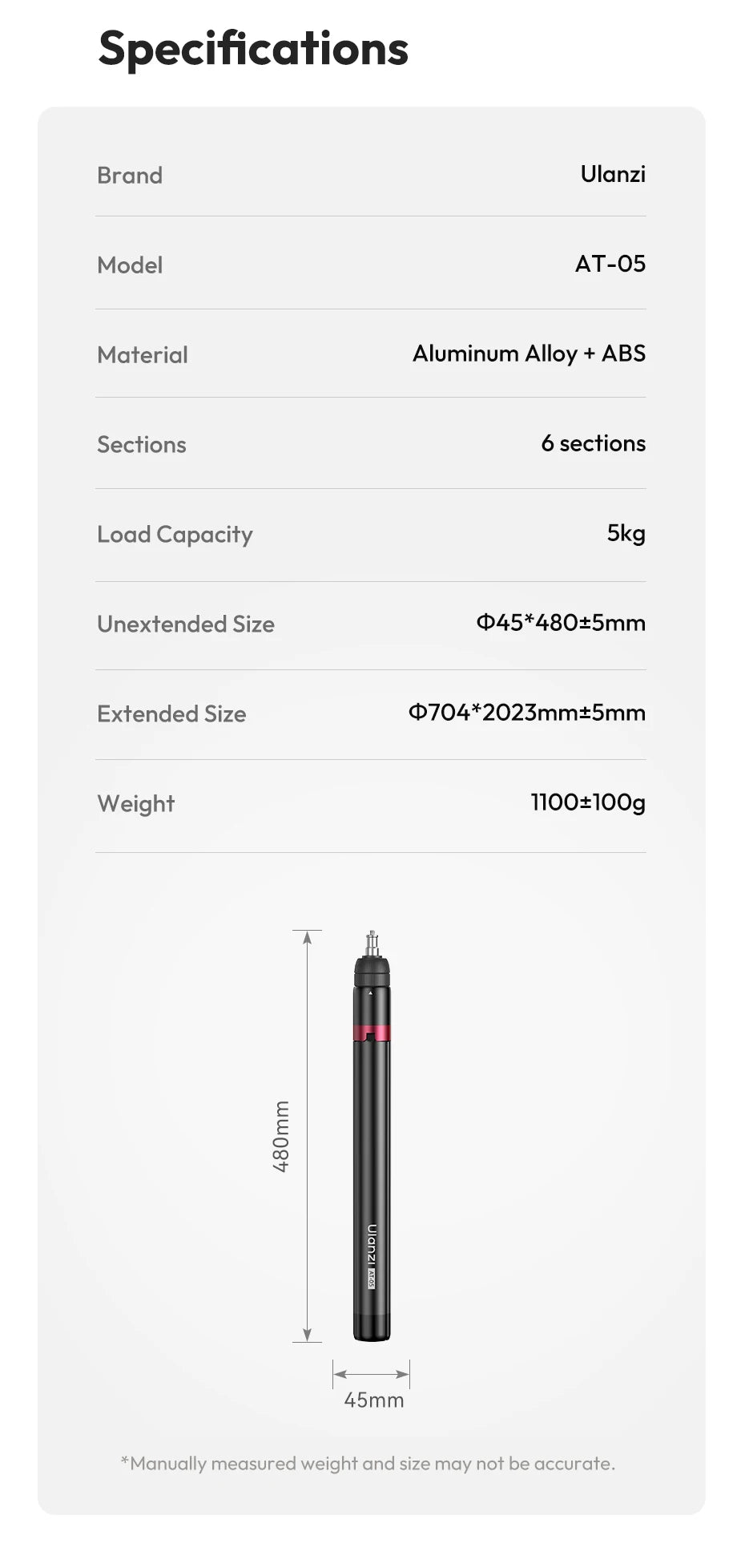 Ulanzi AT-05 2m Light Stand for COB Lights