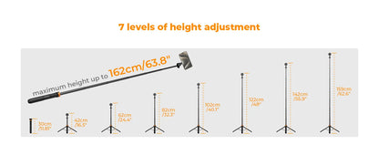 K&F MS19 63 Inch Magnetic Selfie Stick Tripod