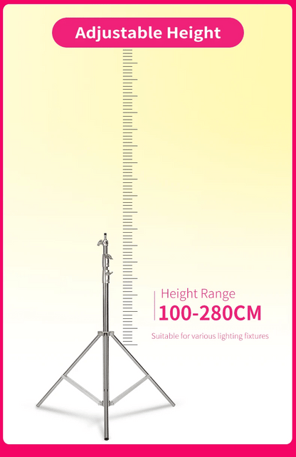 Heavy-Duty Stainless Steel Photography Light Stand