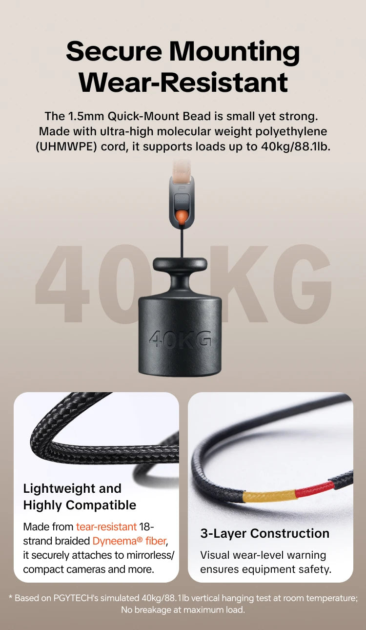 PGYTECH Leather Camera Strap Air Quick Release 80–136cm