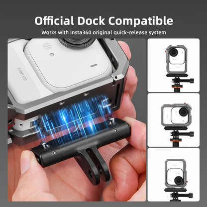 Flymile Camera Cage & Handle Grip Kit for Insta360 GO Ultra