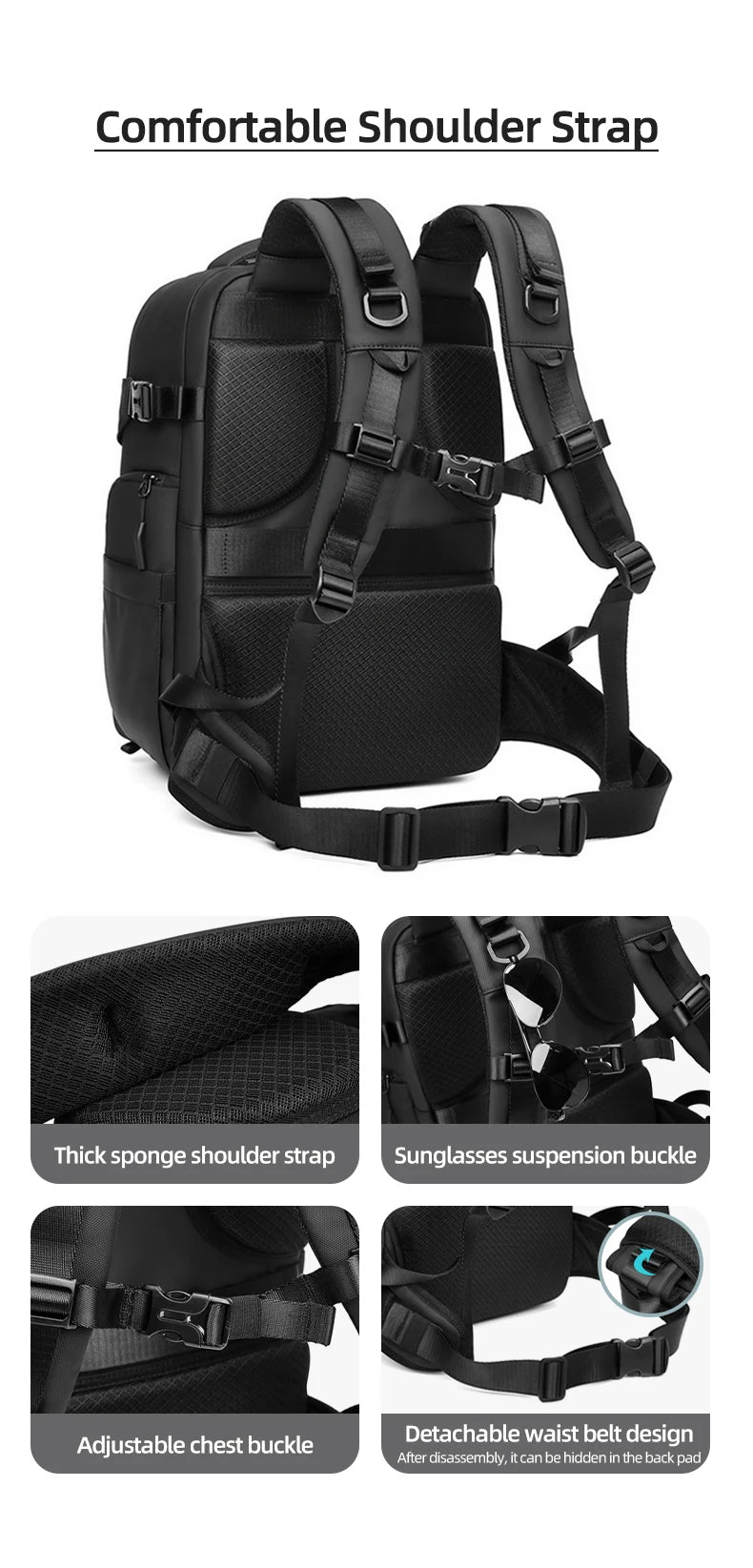 Professional Camera & Drone Backpack with 16-inch Laptop Compartment