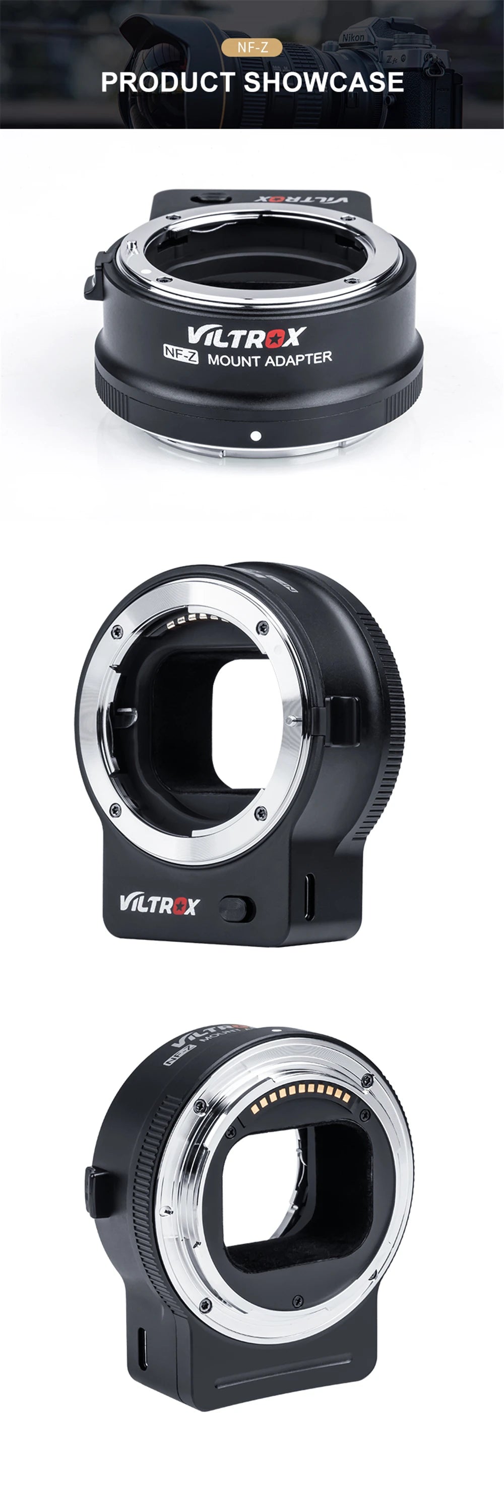 VILTROX NF-Z Nikon F to Nikon Z Autofocus Lens Adapter