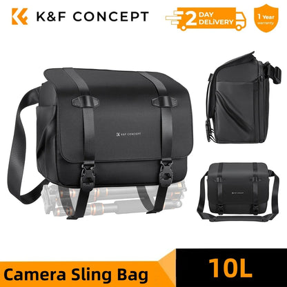 K&F 10L Camera Sling Bag with Tripod Holder